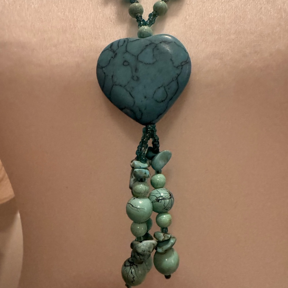 Turquoise Heart Pendant Necklace
